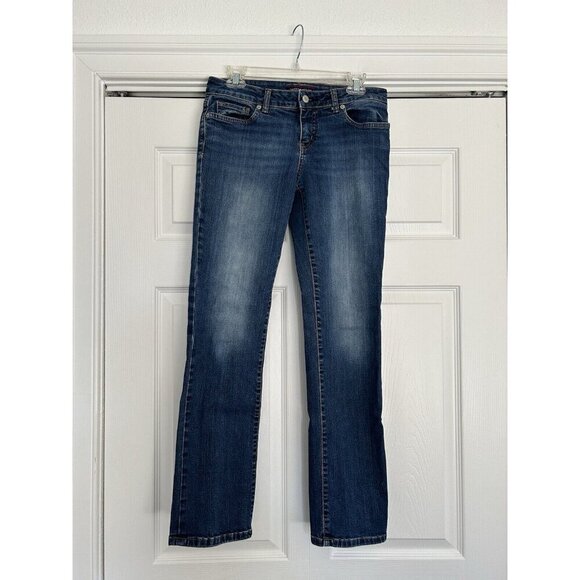 Tommy Hilfiger Womens Jeans Low Rise Straight Leg Medium Blue Size 4R - Picture 1 of 10